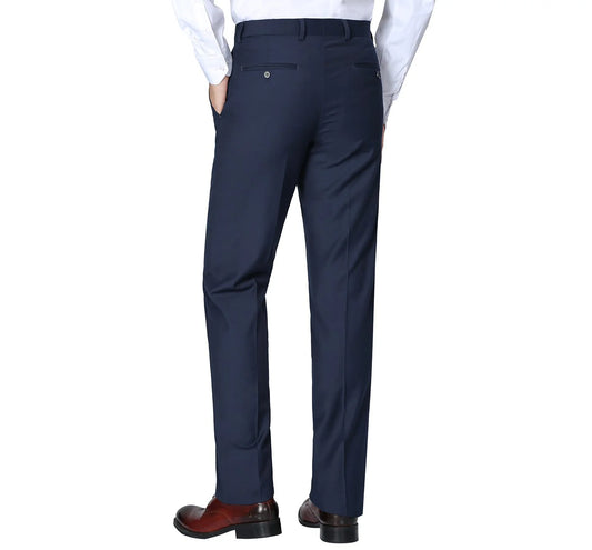 Unfinished Flat Front Suit Pants | Navy