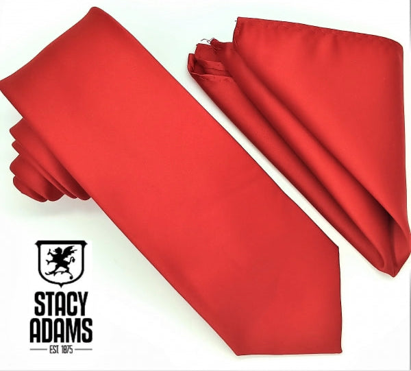 Red Silk Tie & Hanky Set