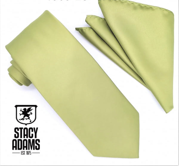 Sage Silk Tie & Hanky Set