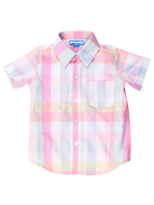 Youth Picnic Plaid Button Down Polo