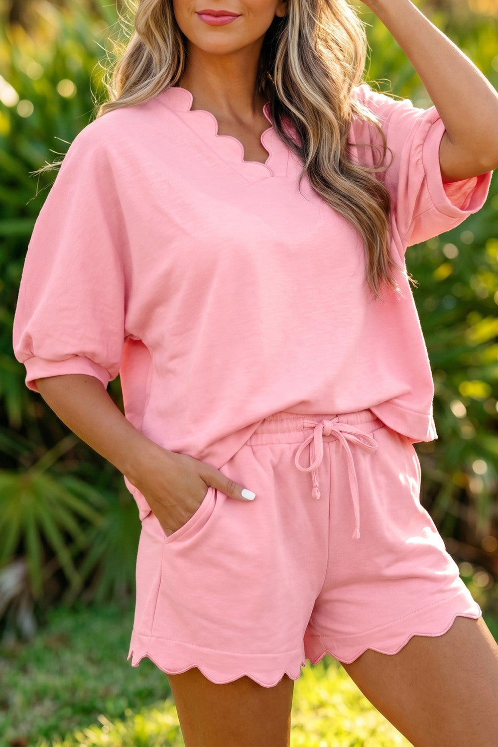 Pink Scalloped Set