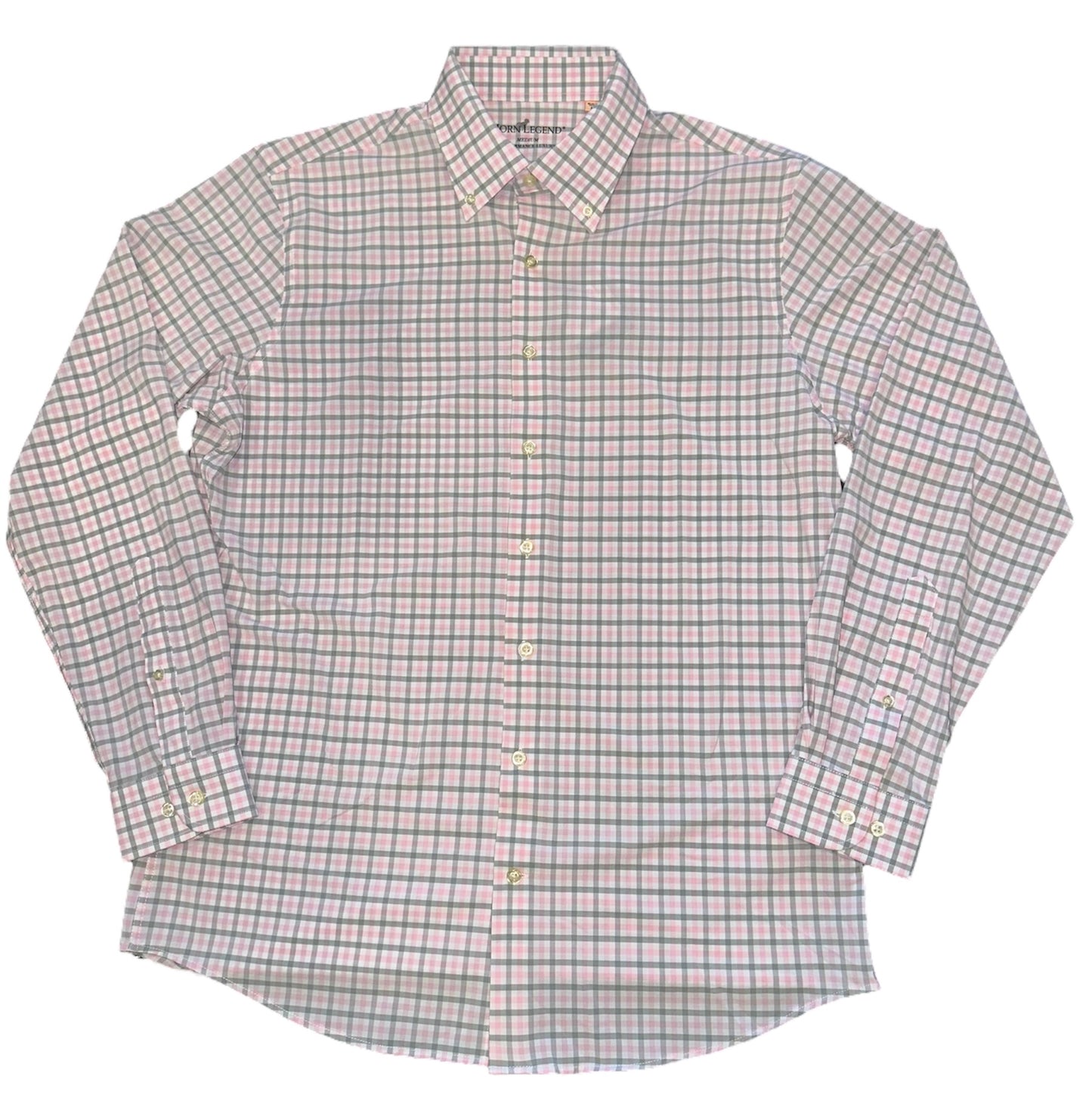 Performance Button-Down | Rose Quartz/Gray