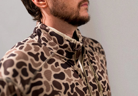 NODAK 1/4 Zip Waffle Fleece | Mosul Camo