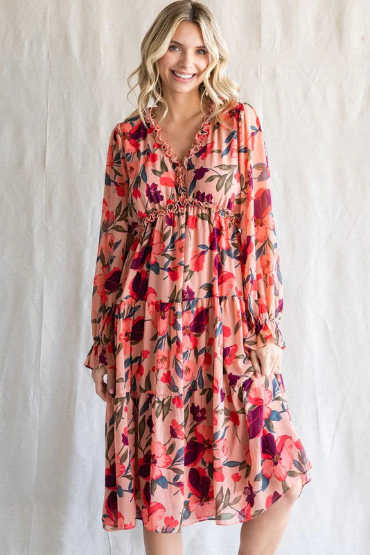 Plus Size You and Me Floral Dress
