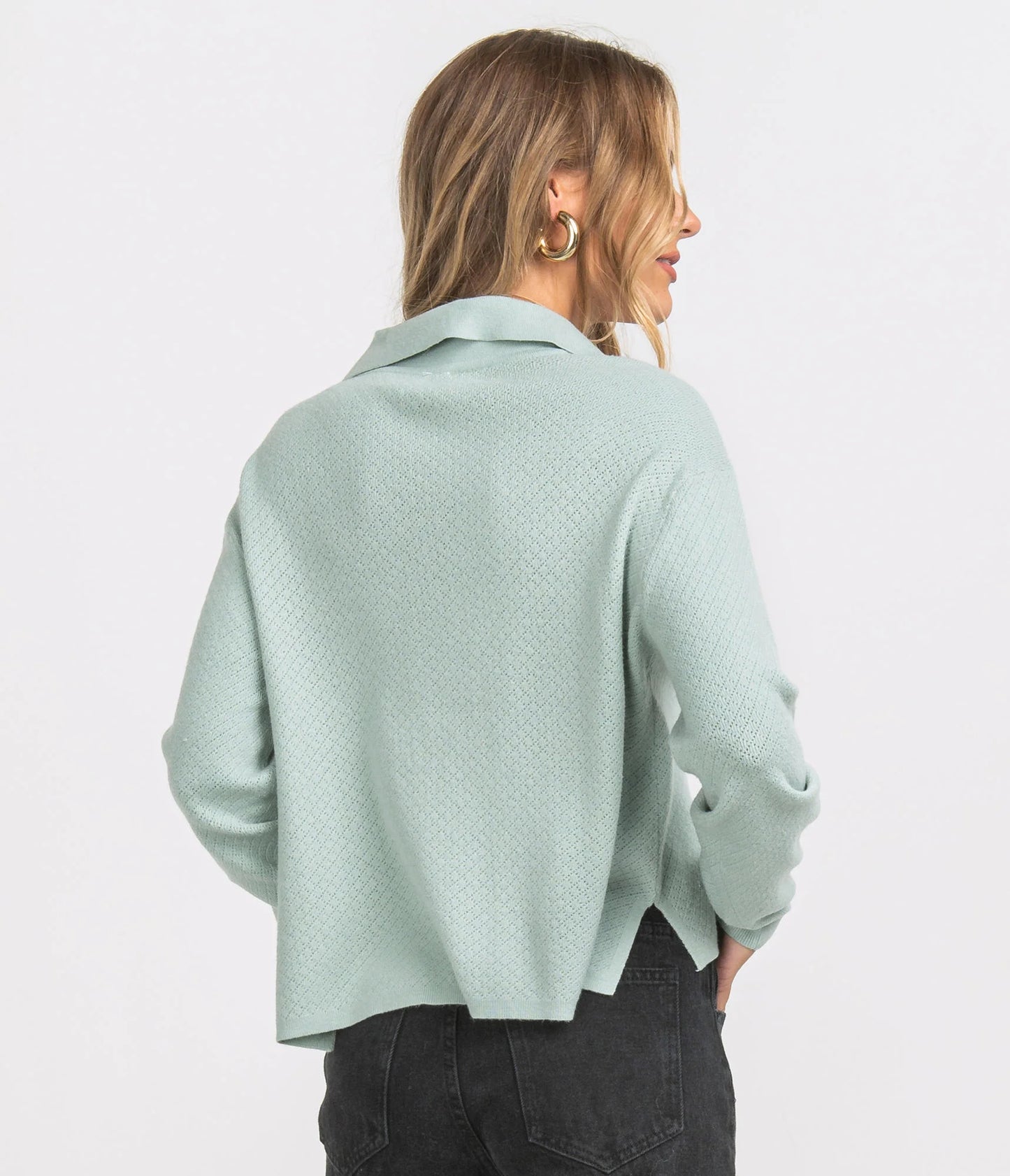 Knit Polo Sweater
