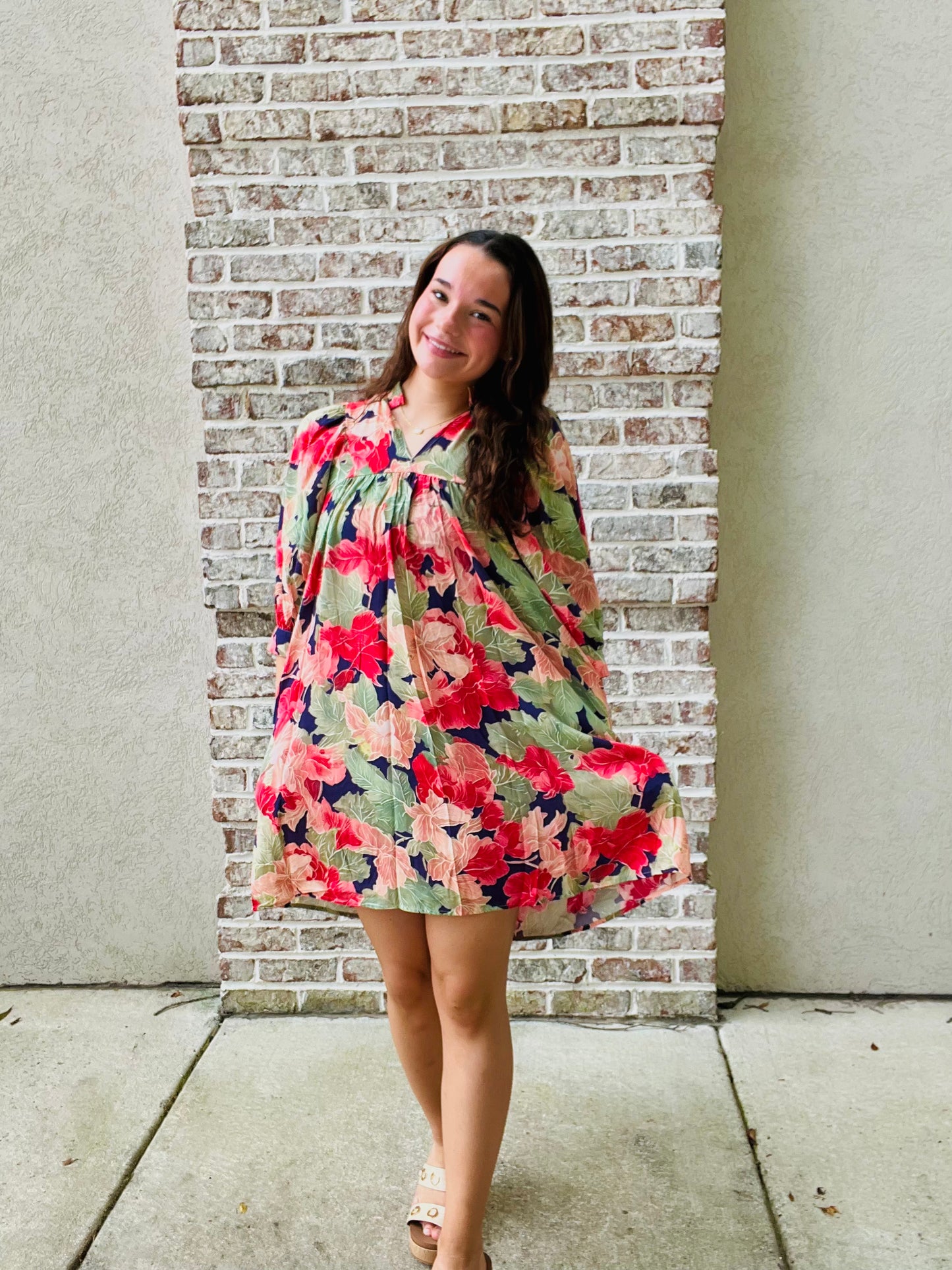 Green Floral Dress