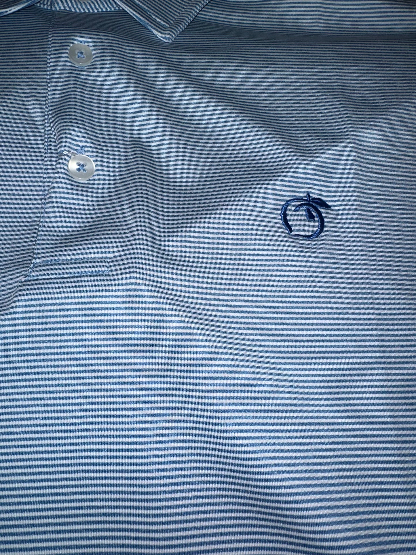 Heathered Jasmine Performance Polo | Midair Blue & White