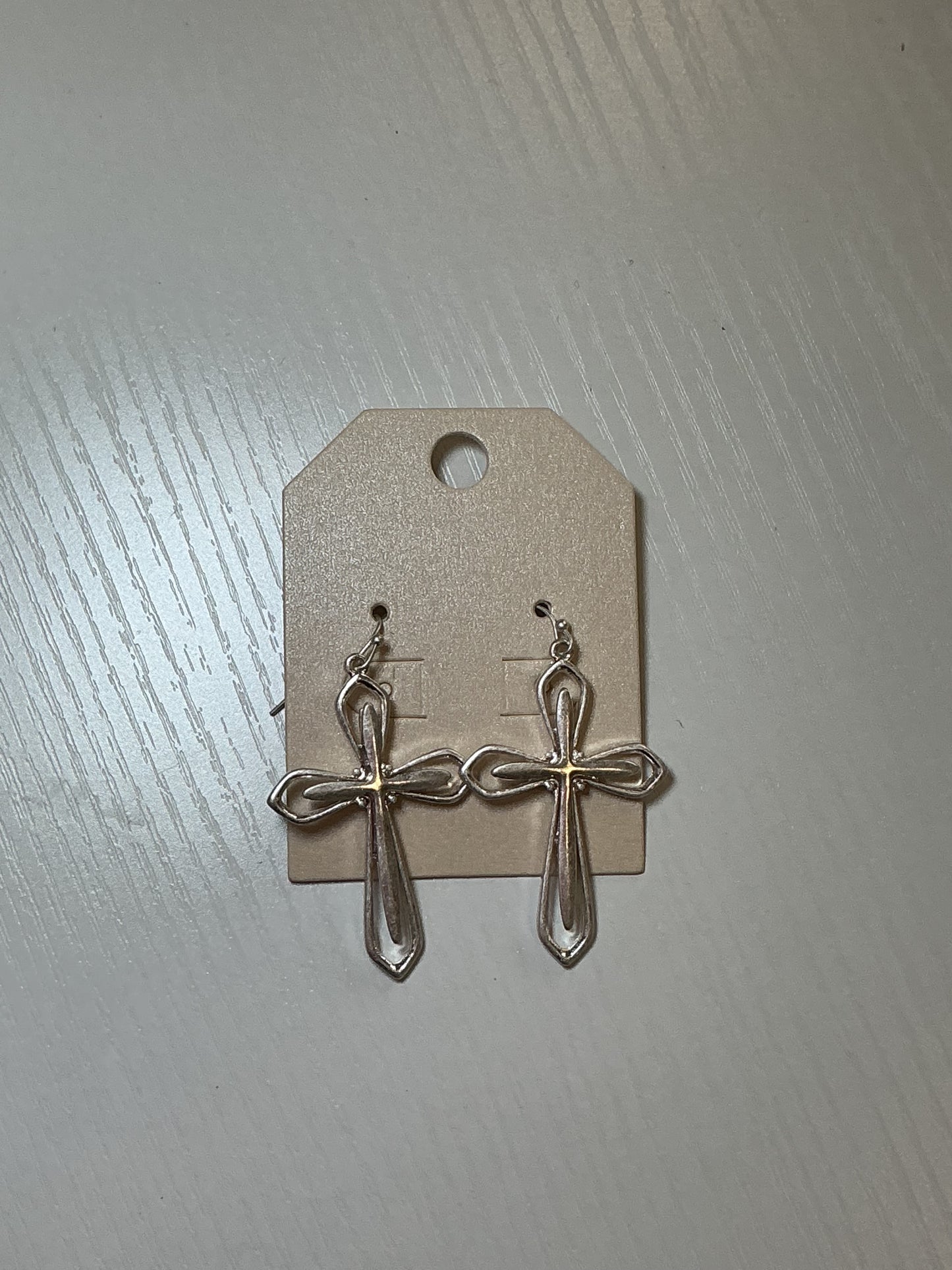 Silver Cross Earrings