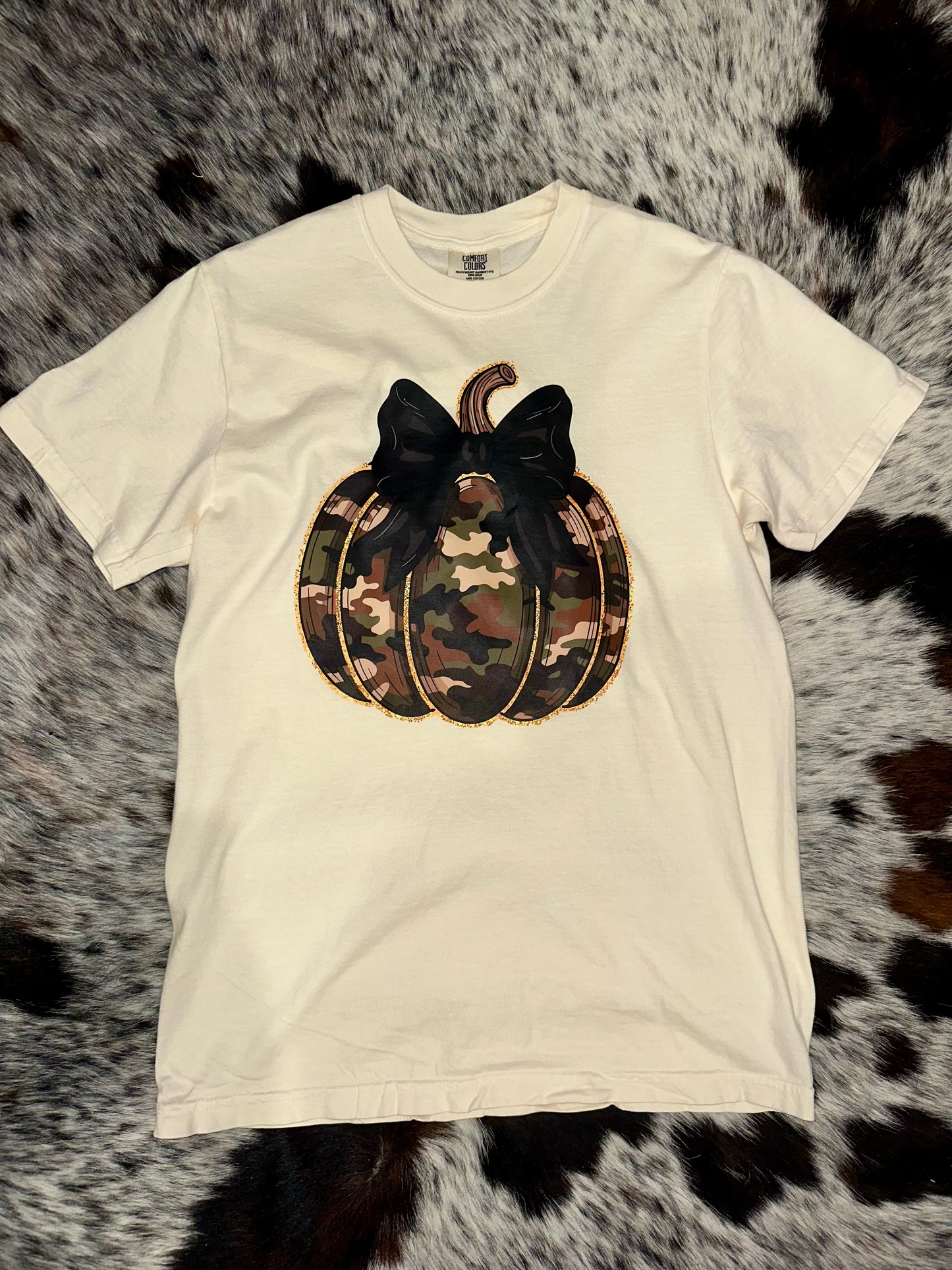 Black Camo Pumpkin Tee