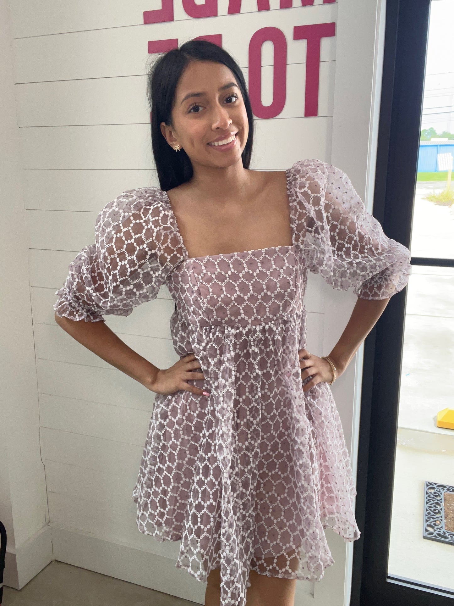Dusty Pink Babydoll Dress