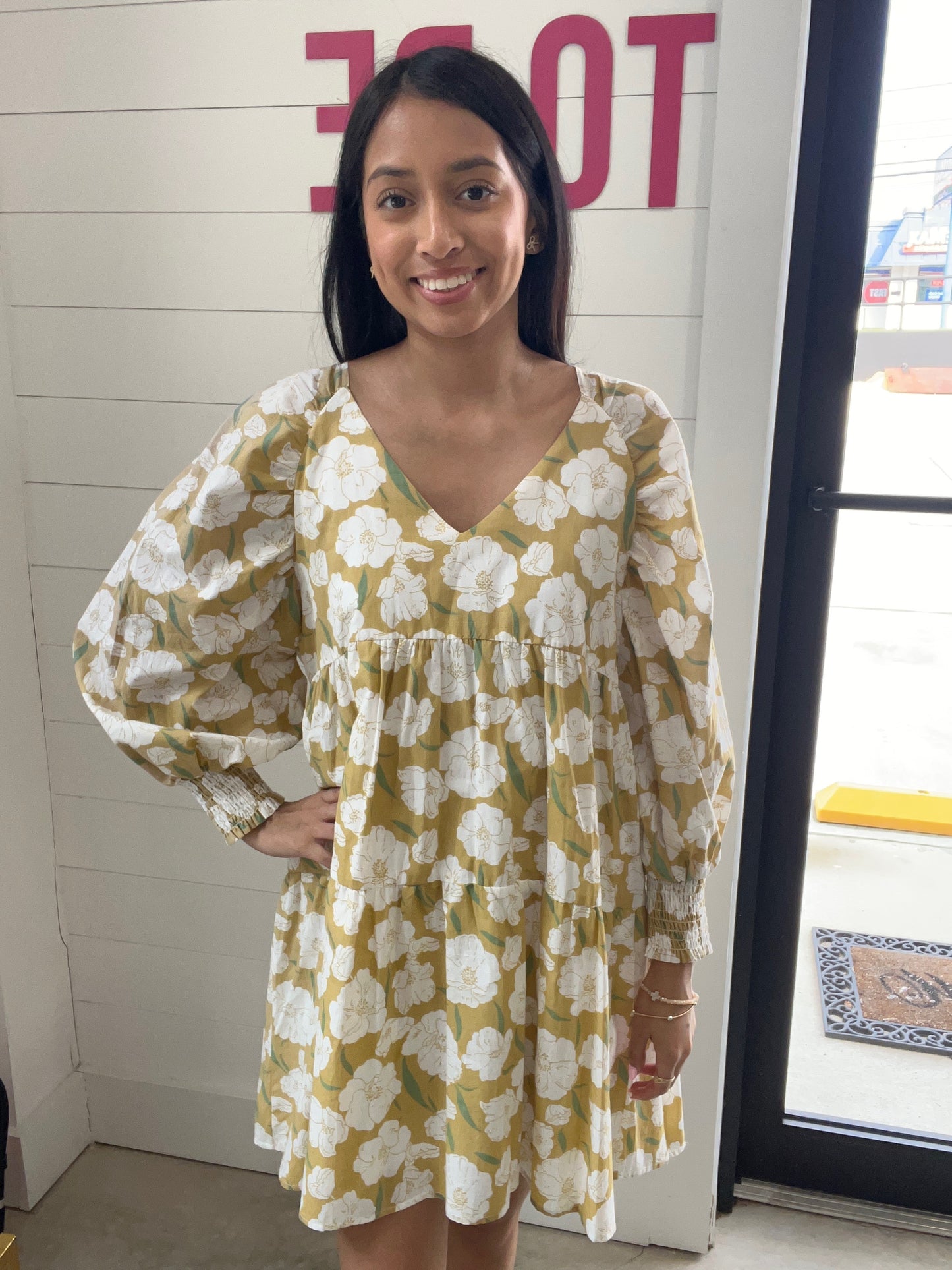 White Peony Dress
