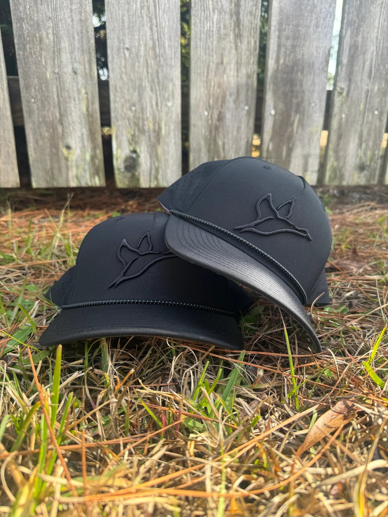 3D Puff Duck Performance Rope Hat | Black