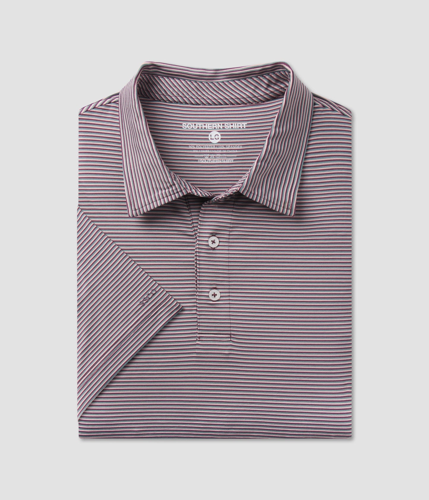Large Stripe Polo | Mulberry