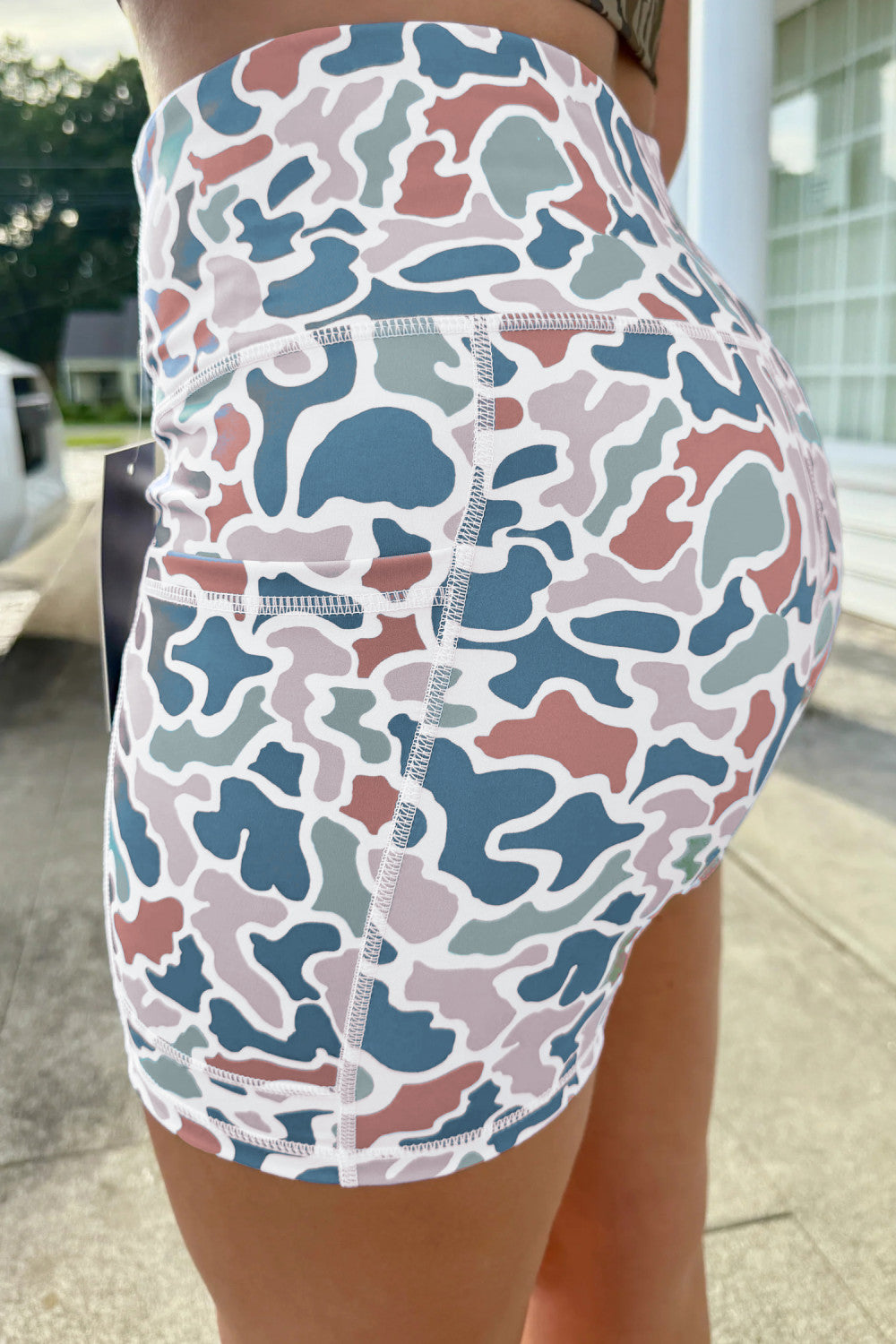 Camo Biker Shorts | Green