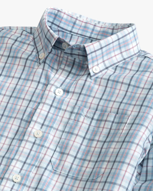 Patton Plaid Long Sleeve Button-Down | Dream Blue