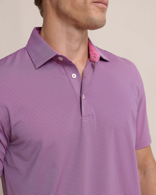 Brrr-eeze Meadowbrook Stripe Polo | Very Berry