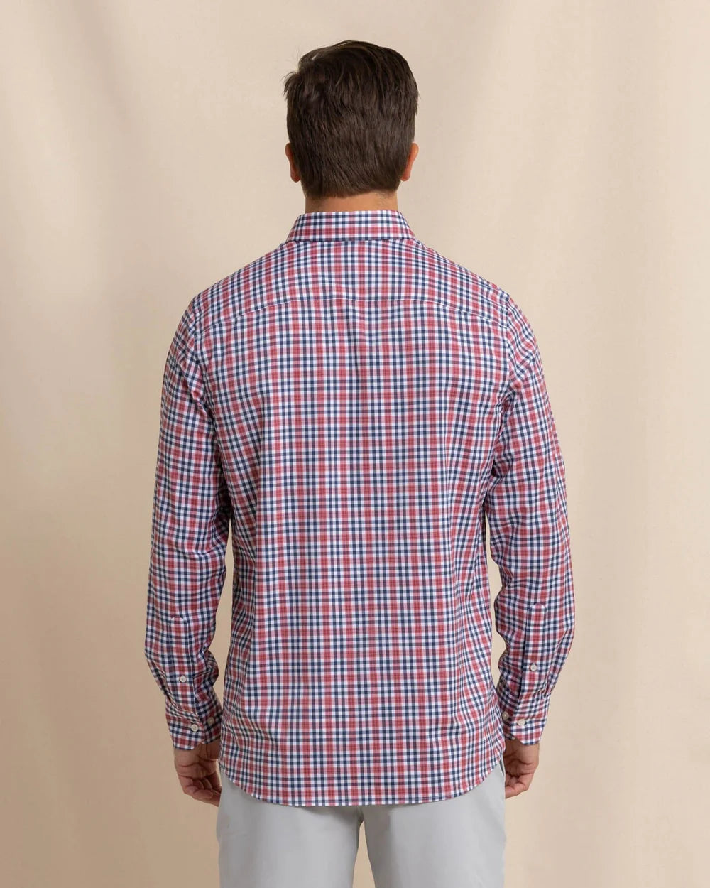 Brrr Intercoastal Haywood Plaid Sport Shirt | Mineral Red