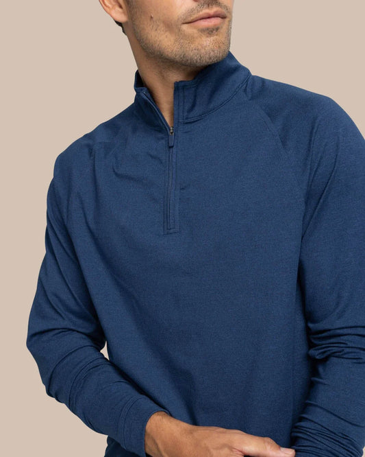 Cruiser Heather Quarter Zip Pullover | Heather Dress Blue