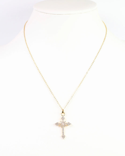 Serenity Cz Cross Necklace