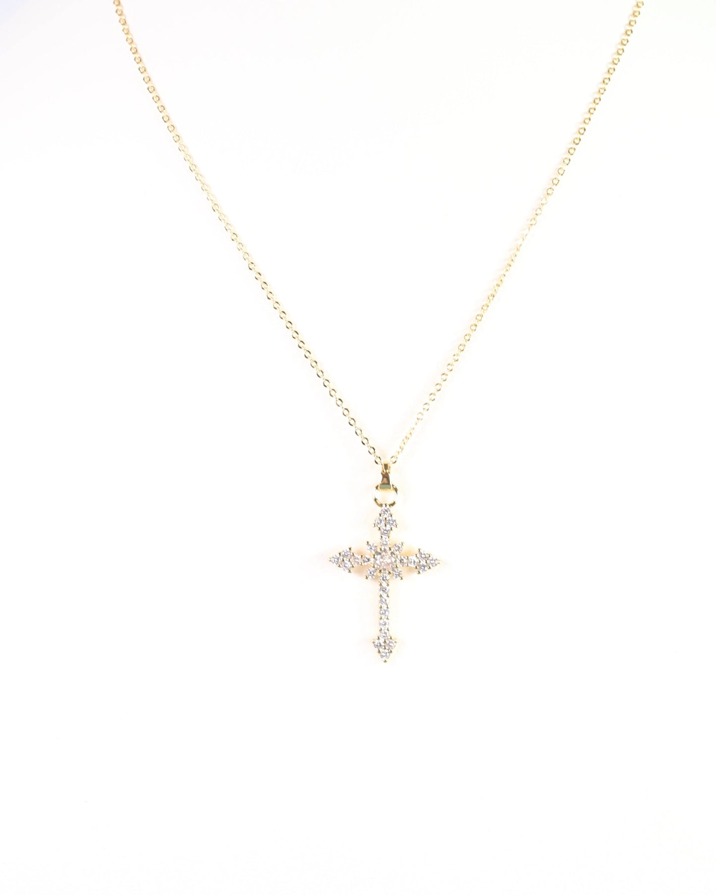 Serenity Cz Cross Necklace