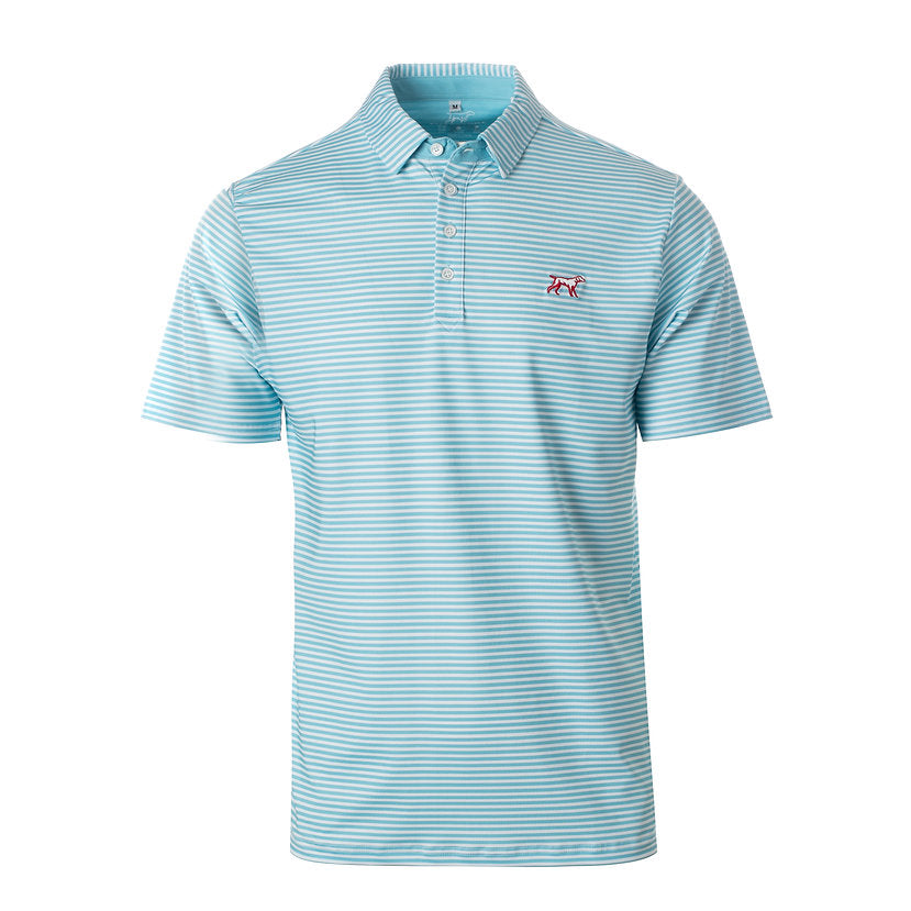 Marshall Performance Polo | Baby Blue & White