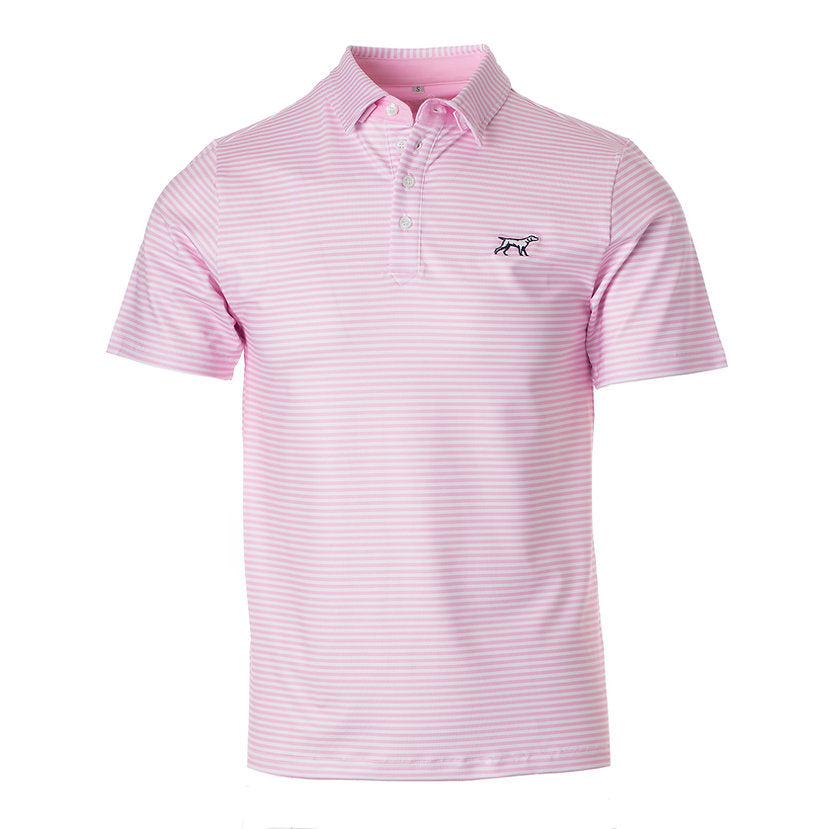 Marshall Performance Polo | Pink & White