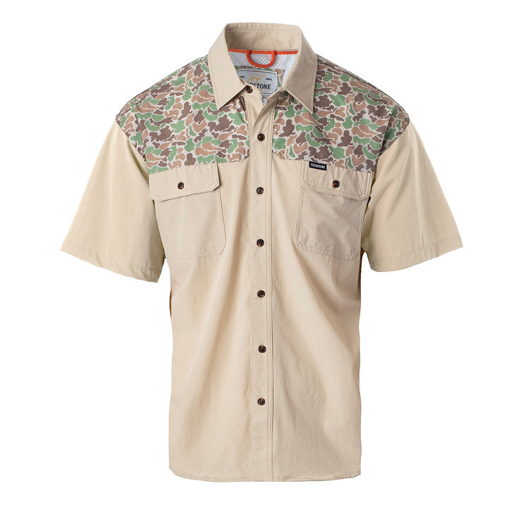 Wingman Short Sleeve Button Down | Camo & Sand