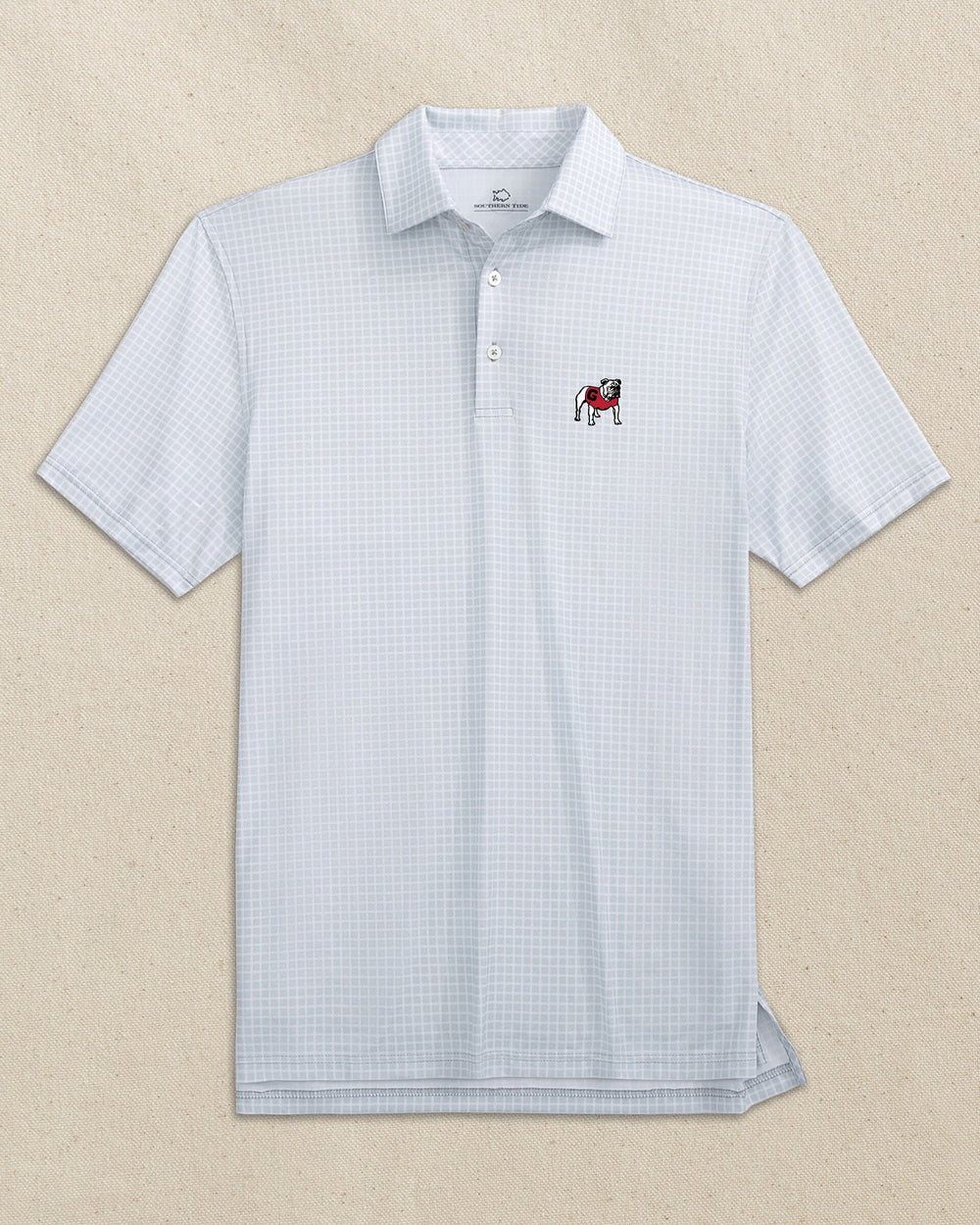 Georgia Bulldogs Driver Dunes Edge Plaid Polo | Slate