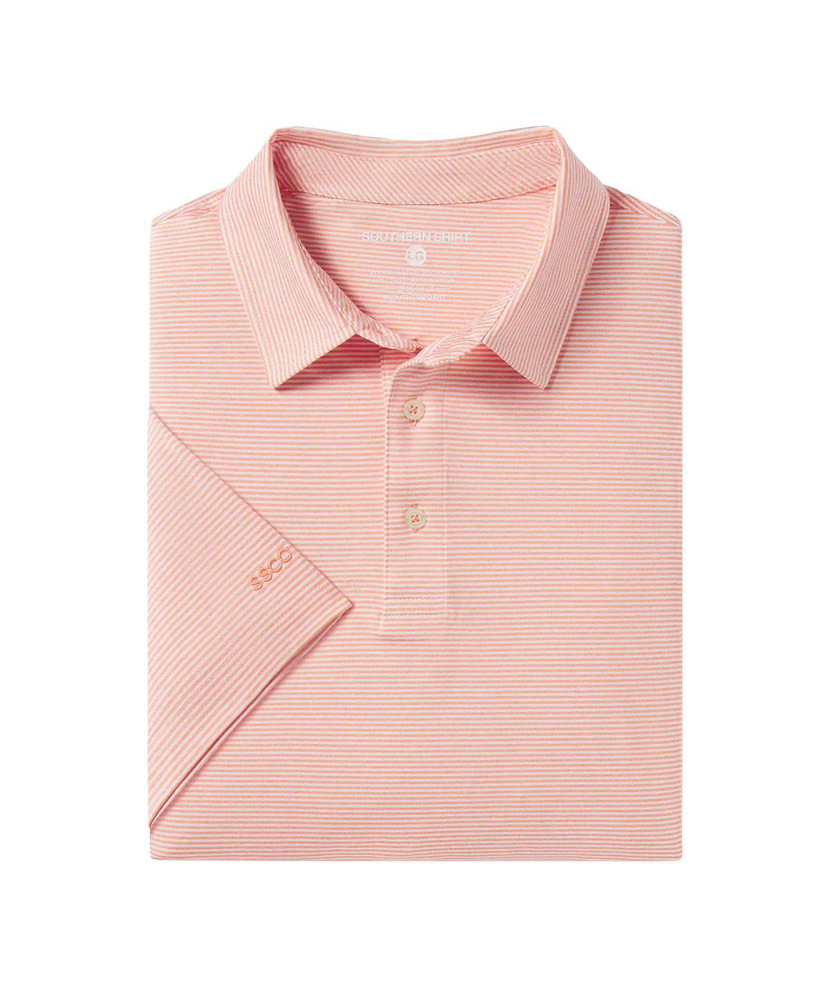 Heather Madison Stripe Polo | Flamingo