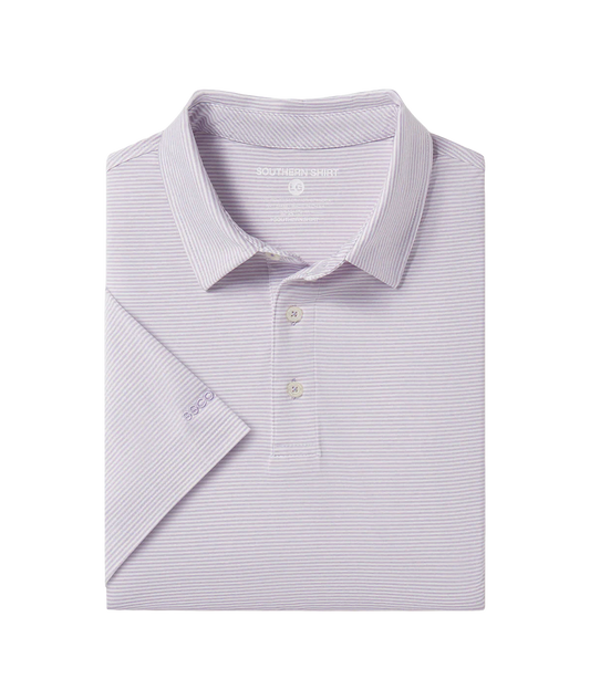 Heather Madison Stripe Polo | Orchid Petal