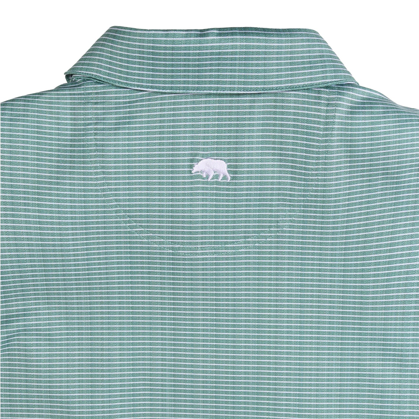 Birdie Stripe Performance Polo - Dark Forest