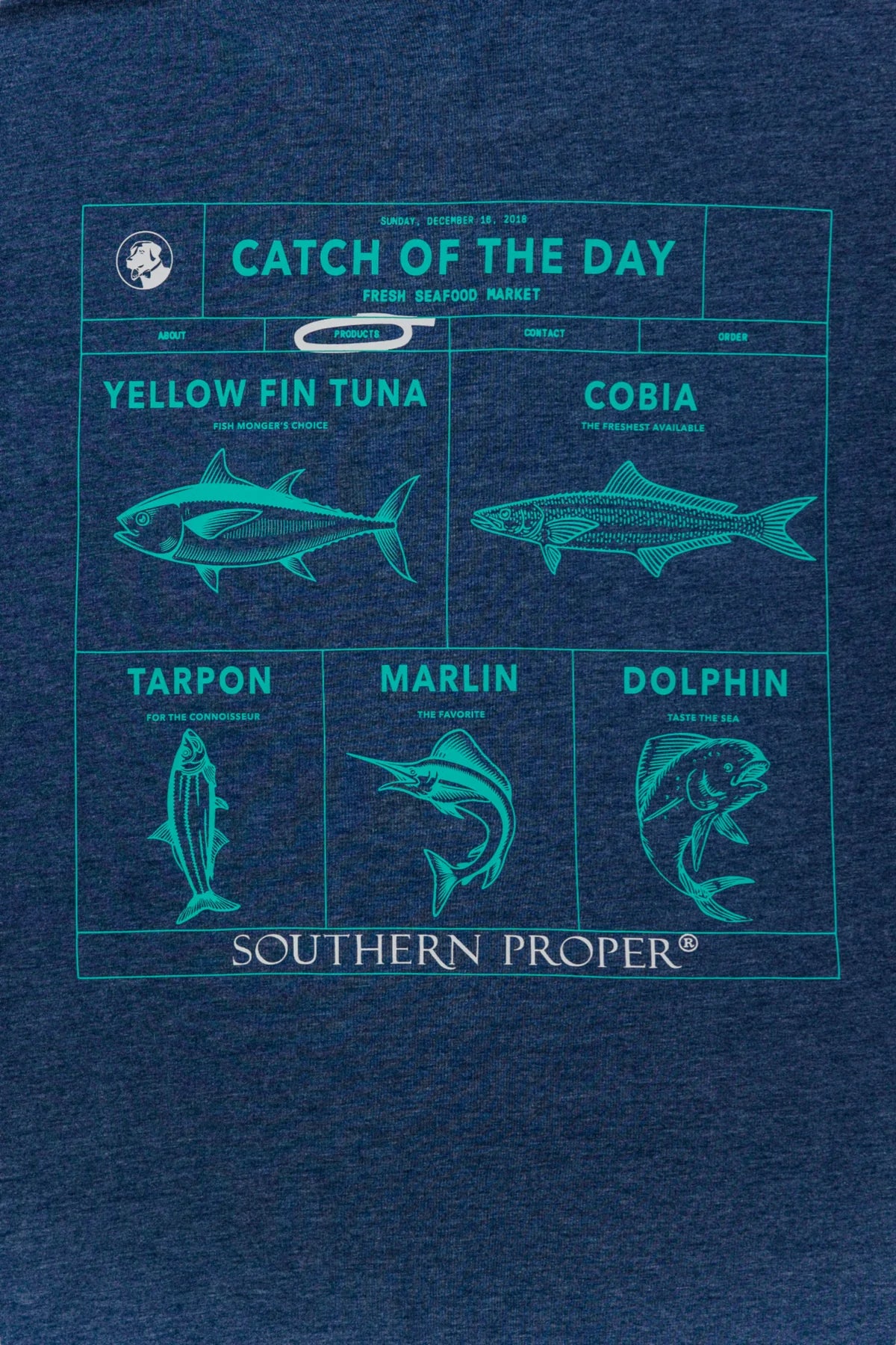 Catch of the Day Tee - Navy