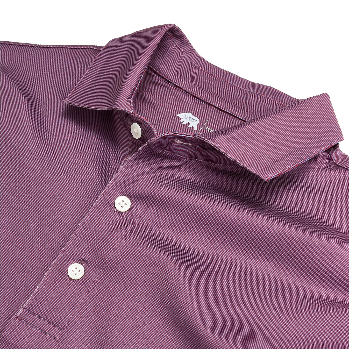 Hairline Stripe Performance Polo - Zinfandel