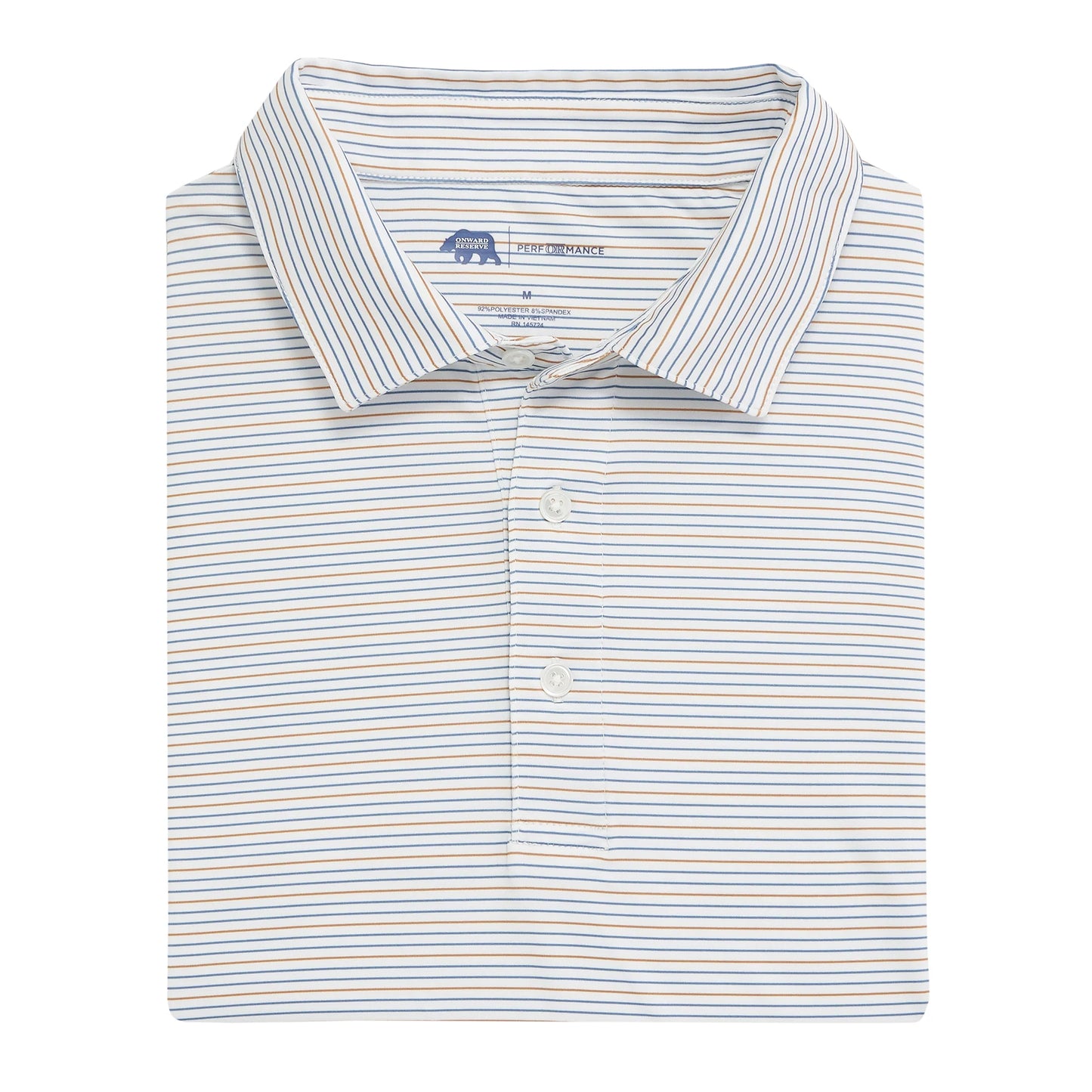 Driver Stripe Performance Polo - Golden Oak