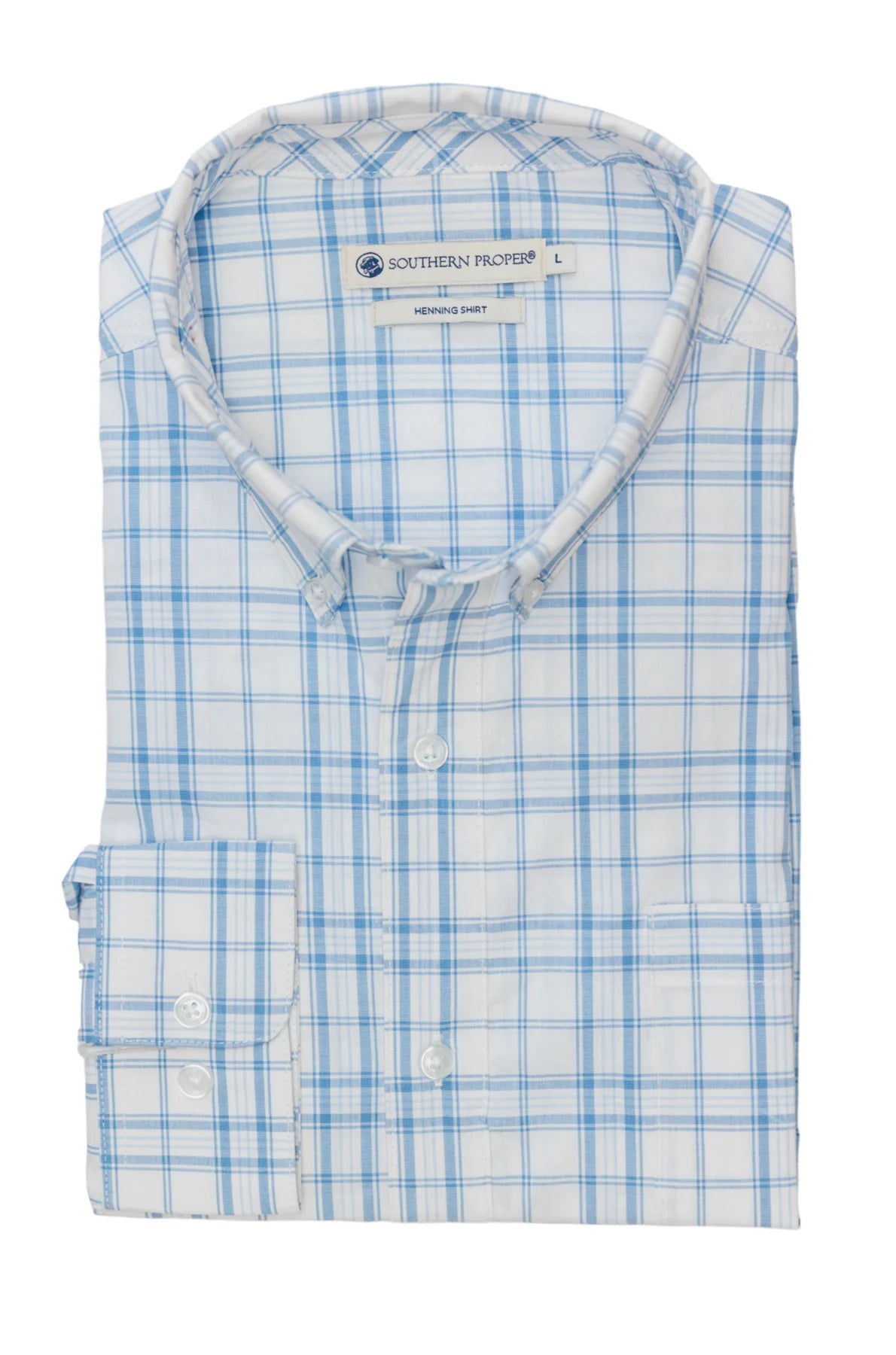 Royal Woven Button Down - Coastal Blue