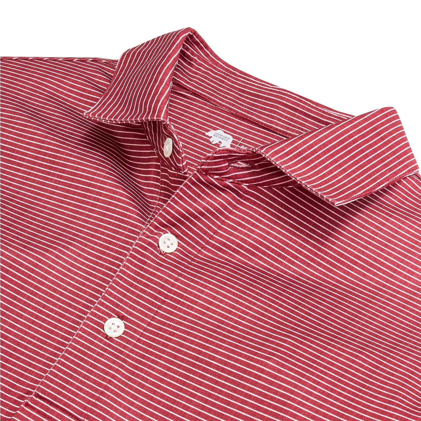 Birdie Stripe Performance Polo - Zinfandel