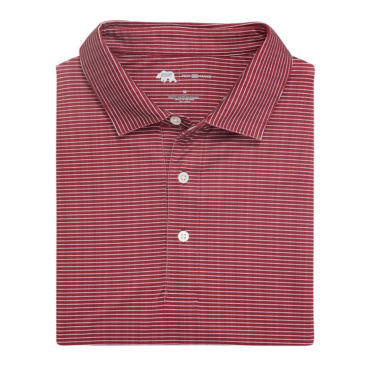 Birdie Stripe Performance Polo - Zinfandel