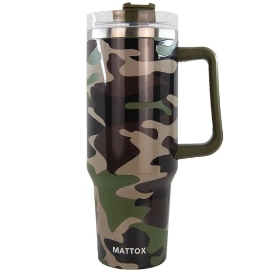 40 oz Camo Tumbler with Straw