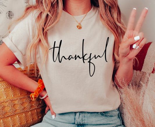 Thankful Script Tee