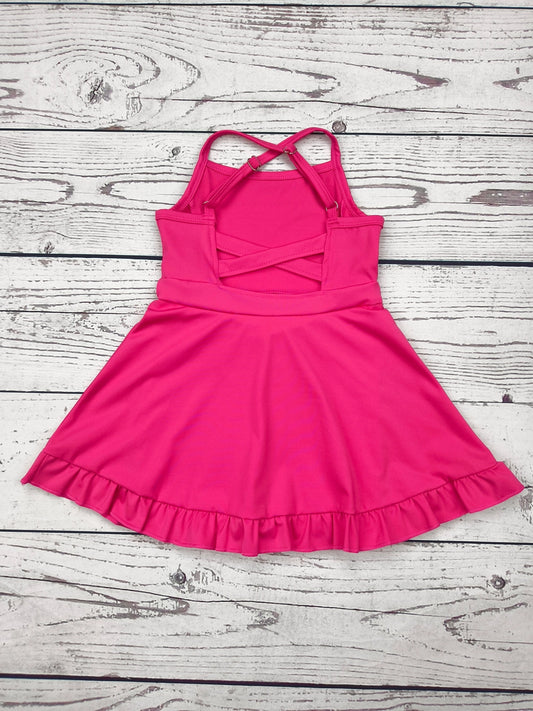 Athletic Dress with Ruffle | Hot Pink