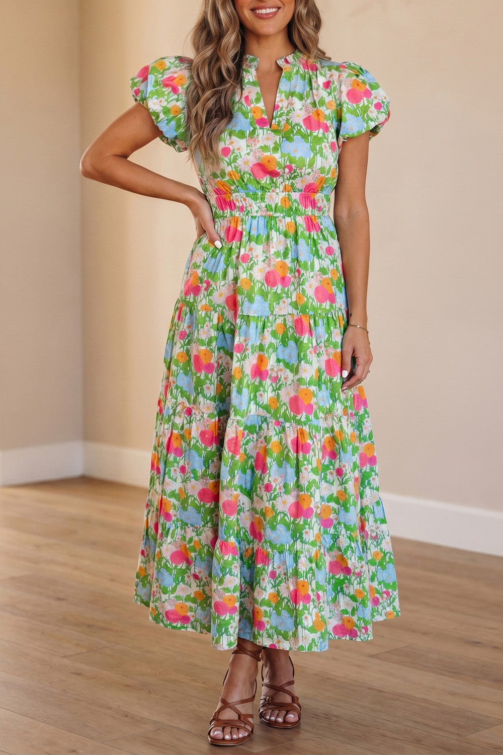 Multicolor Floral Maxi Dress