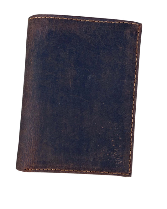 Buffalo Leather Tri-fold Wallet | Brown