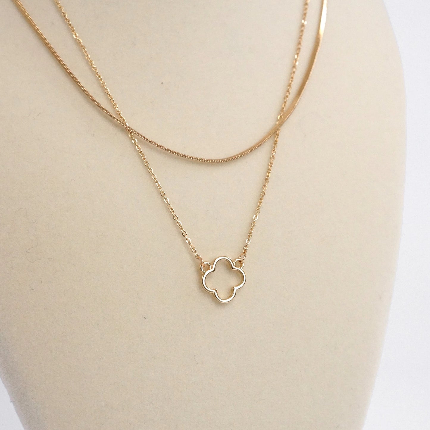 Layered Clover Necklace