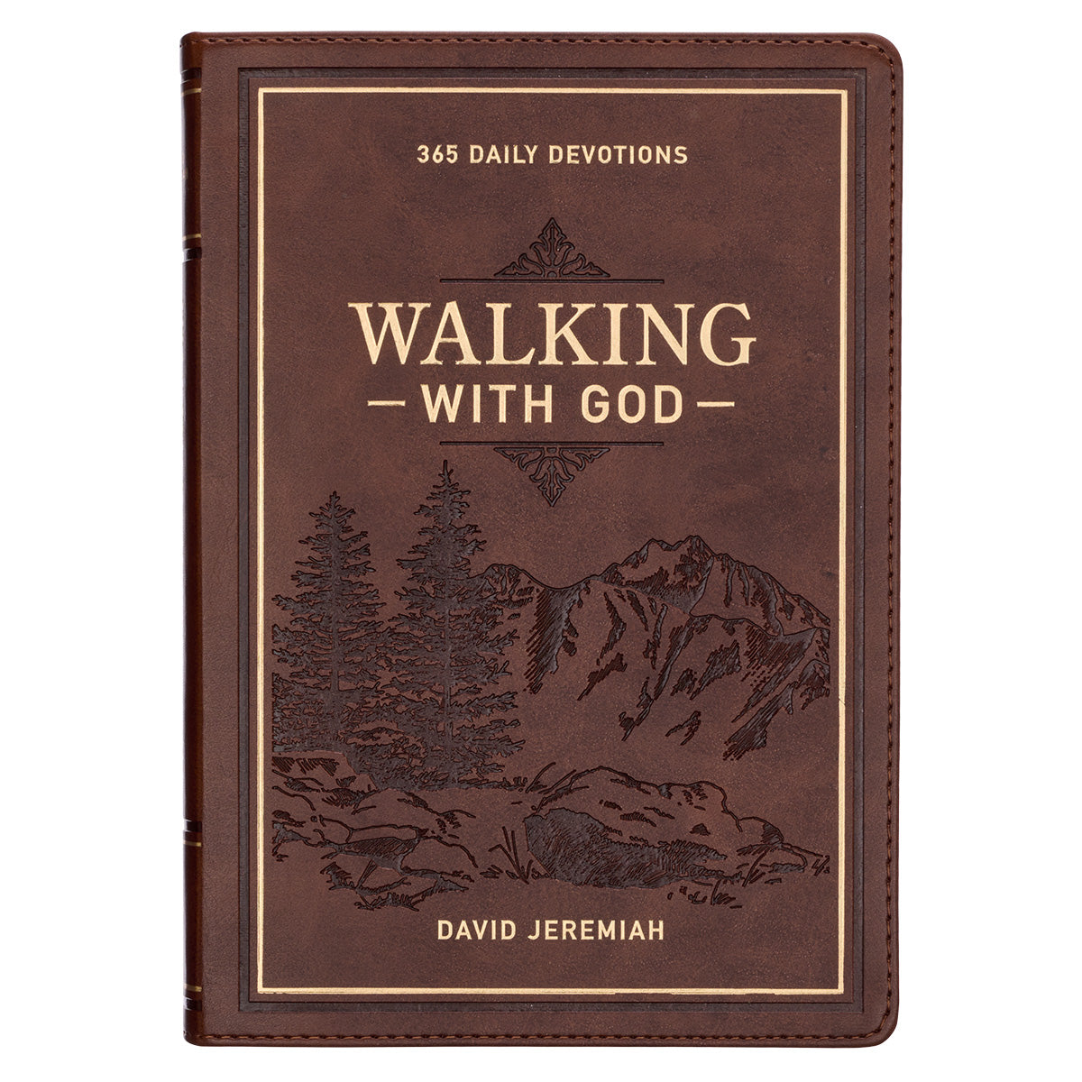 Walking with God Large Print Faux Leather Devotional