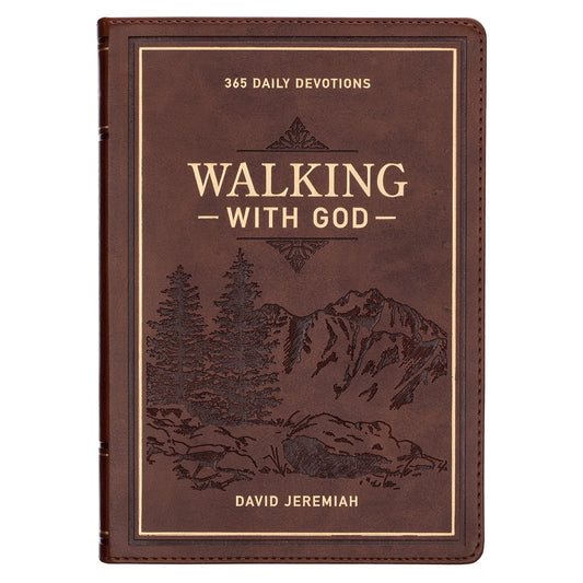 Walking with God Large Print Faux Leather Devotional