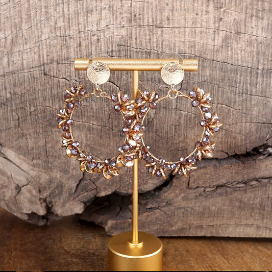 Floral Wreath Earrings | Violet Ember