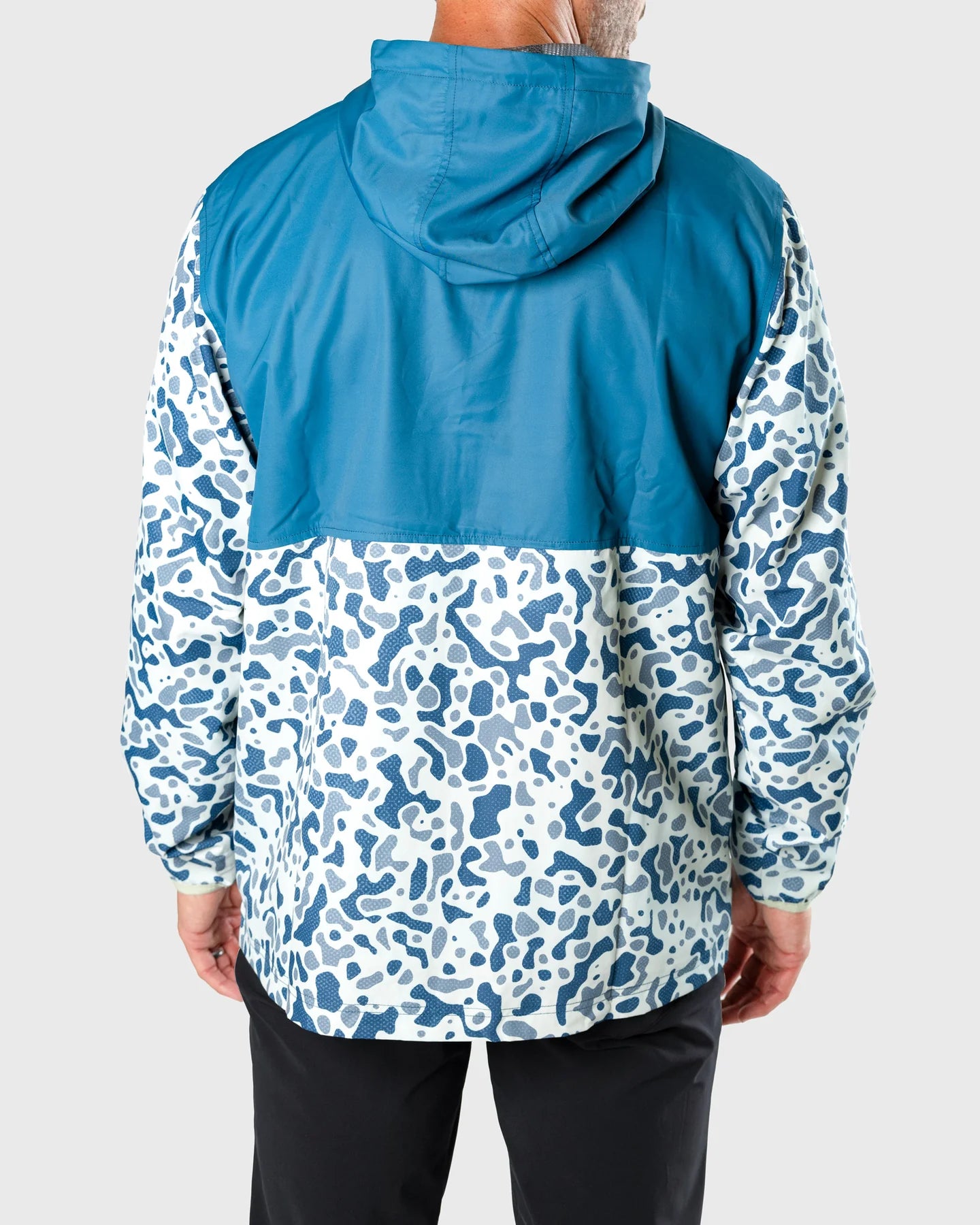 Quarter Zip Jacket - Cream/Blue Camo