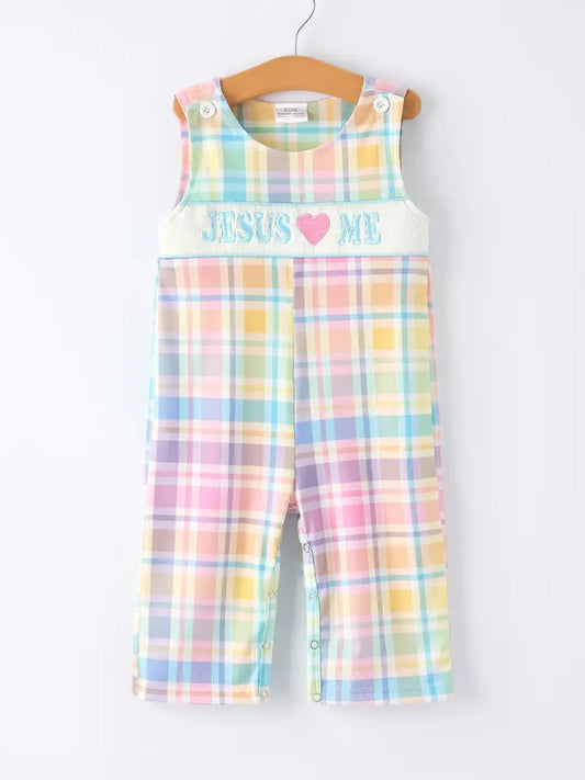 Jesus ❤ Me Embroidered Romper