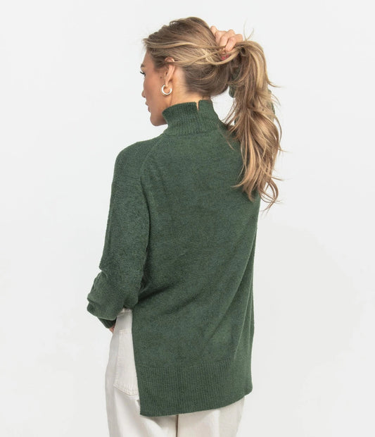 Dreamluxe Notched Turtlneck Sweater