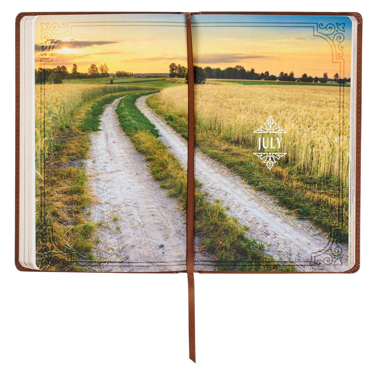 Walking with God Large Print Faux Leather Devotional